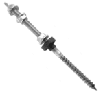 Șurub tip ancoră hanger bolt cu filet dublu M10 pentru prindere panou solar fotovoltaic