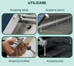 Șurub tip ancoră hanger bolt cu filet dublu M10 pentru prindere panou solar fotovoltaic - imagine 3