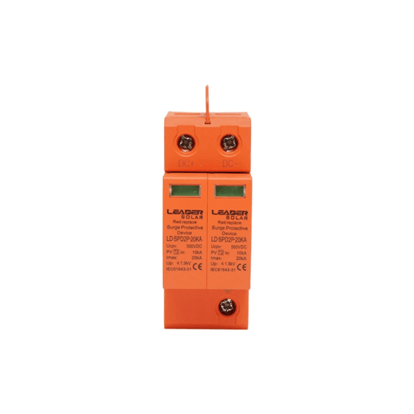 Descarcator la supratensiune cu semnalizare pentru sisteme fotovoltaice DC 600V 2P