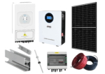 Kit Sistem Fotovoltaic Monofazat 16kw Cu Stocare, Invertor Hibrid Deye de 16kw, 35 Panouri Canadian Solar 455W, Baterie SAKO LiFePo4 10KW