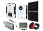 Kit Sistem Fotovoltaic Monofazat 8kw Cu Stocare, Invertor Sako de 8kw, 18 Panouri Canadian Solar 455W, Baterie LiFePo4 Sako 10kw