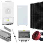 Kit Sistem Fotovoltaic Monofazat 8kw Cu Stocare, Invertor Hibrid Deye de 8kw, 18 Panouri Canadian Solar 455W, Baterie LiFePo4 V-Tac 10.24kw