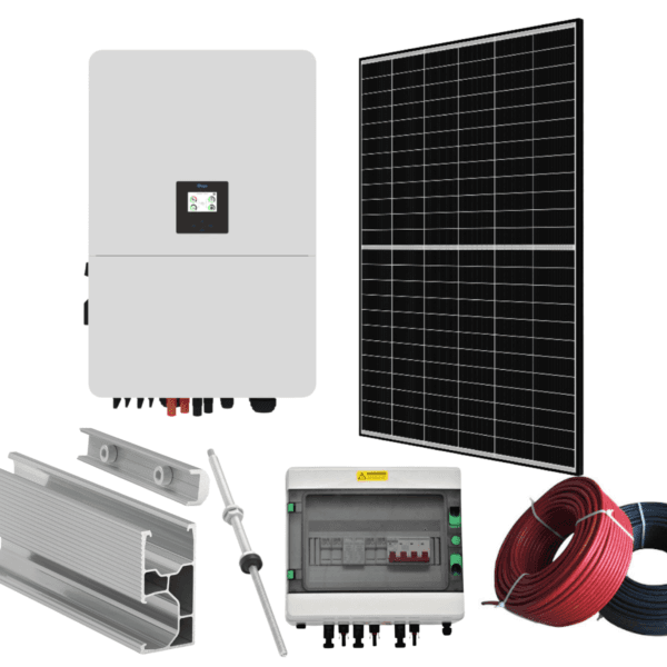 Kit Sistem Fotovoltaic Trifazat 80kw Fara Stocare Cu Invertor Hibrid Deye de 80kw, 176 Panouri Canadian Solar 455W
