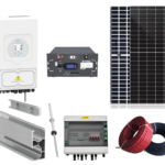 Kit Sistem Fotovoltaic Monofazat 8kw Cu Stocare, Invertor Hibrid Deye, 18 Panouri Fotovoltaice, Baterie LiFePo4 V-tac 9.6kw